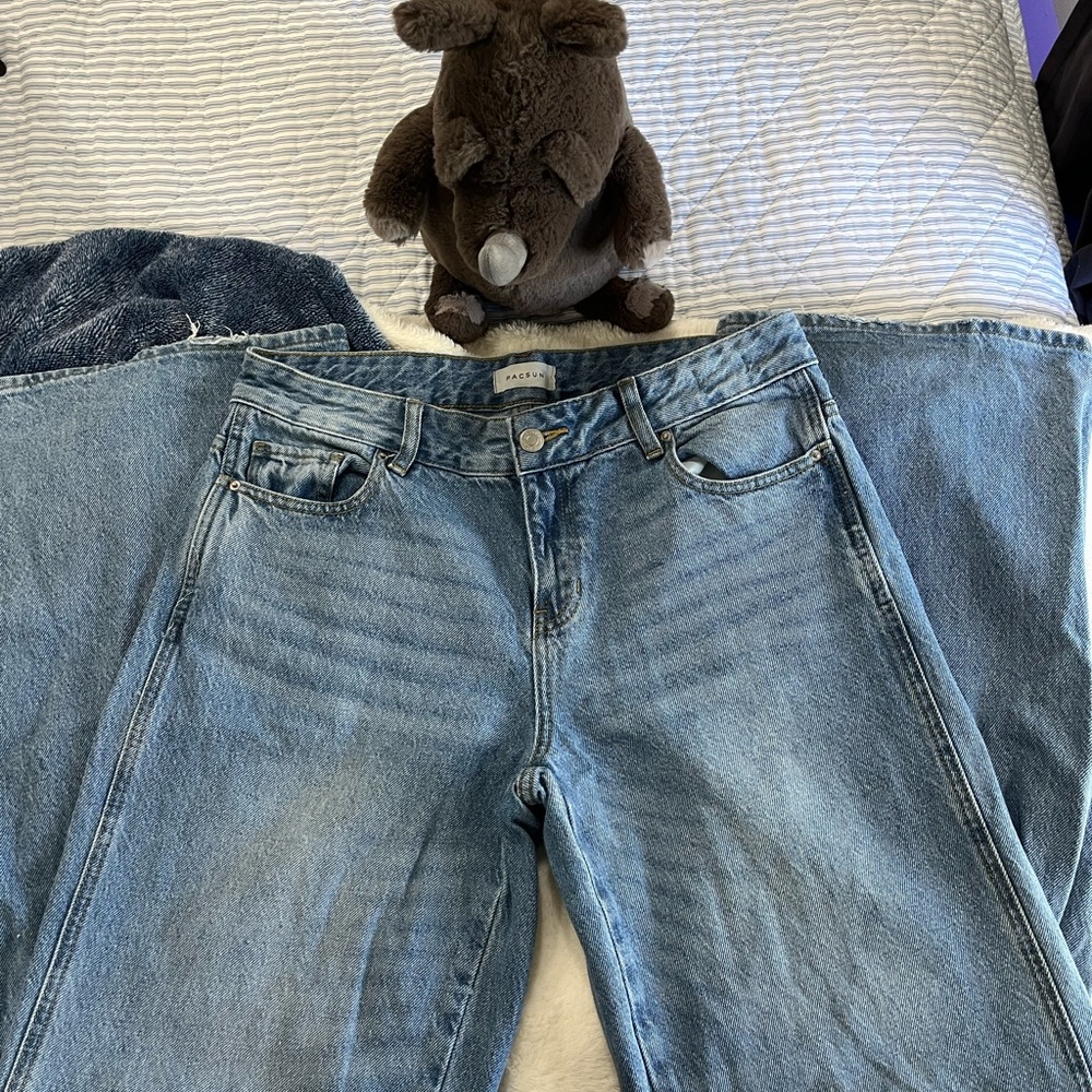 PacSun Low rise baggy Blue Straight Leg Jeans Classic Denim